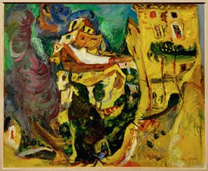 Landschap in Cagnes (La Gaude, Frankrijk) door Chaim Soutine